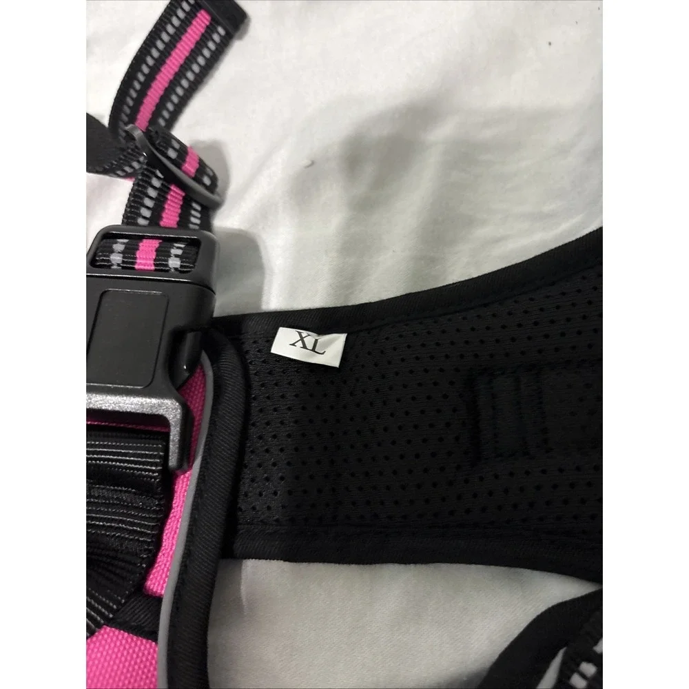 Rabbitgoo No-Pull Pet Harness W/ 2 Leash Clips Pink XL Padded Escape Proof NWT